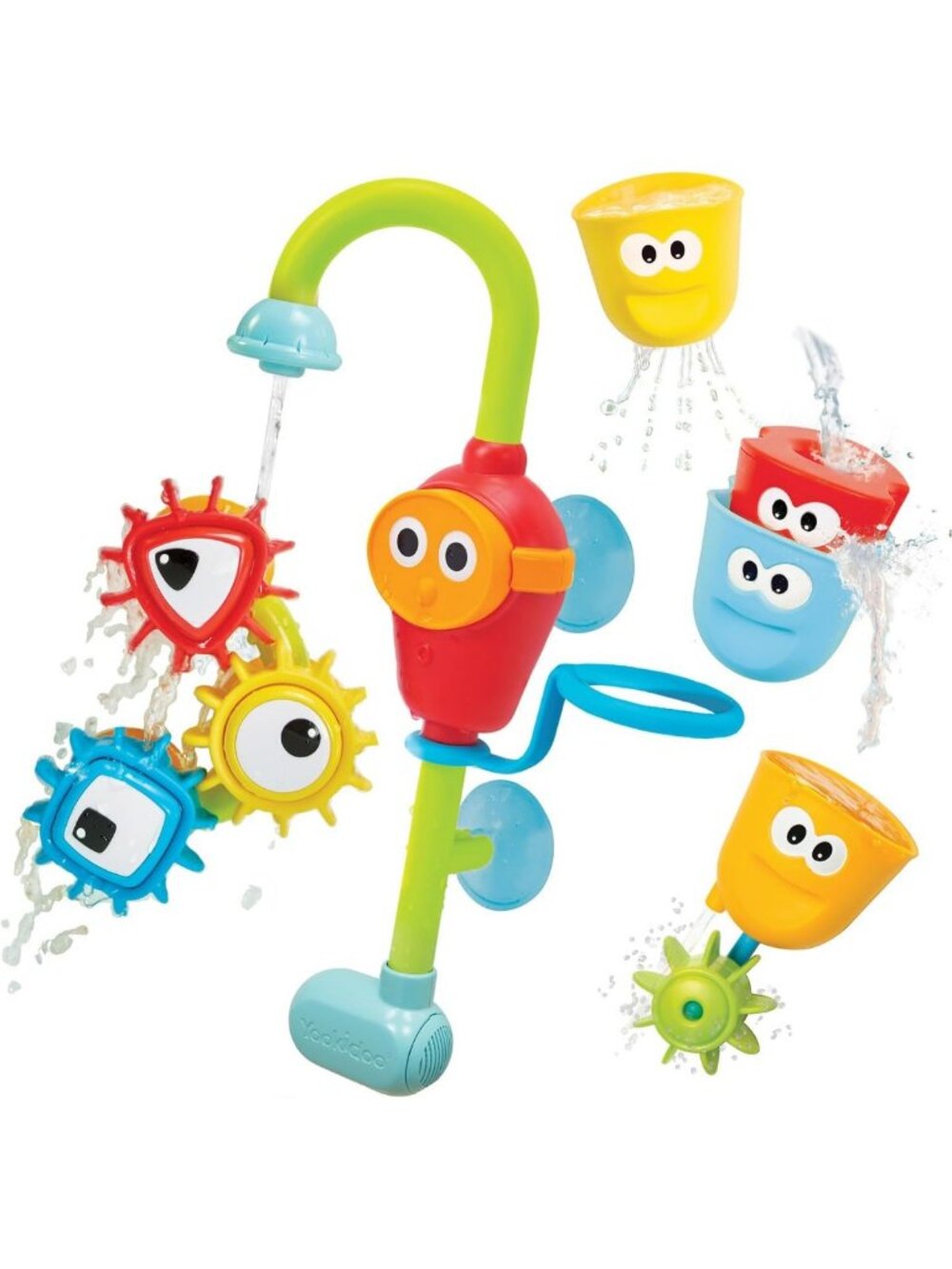 Yookidoo Bay Bath Toddler Toys (Ages 1-3) - 3 Stackable Cups, Spinning Gears